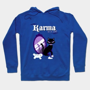 karma is a cat purple Hoodie